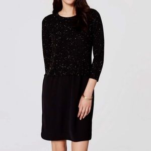 Loft Speckled Two-in-One Sweater Dress
